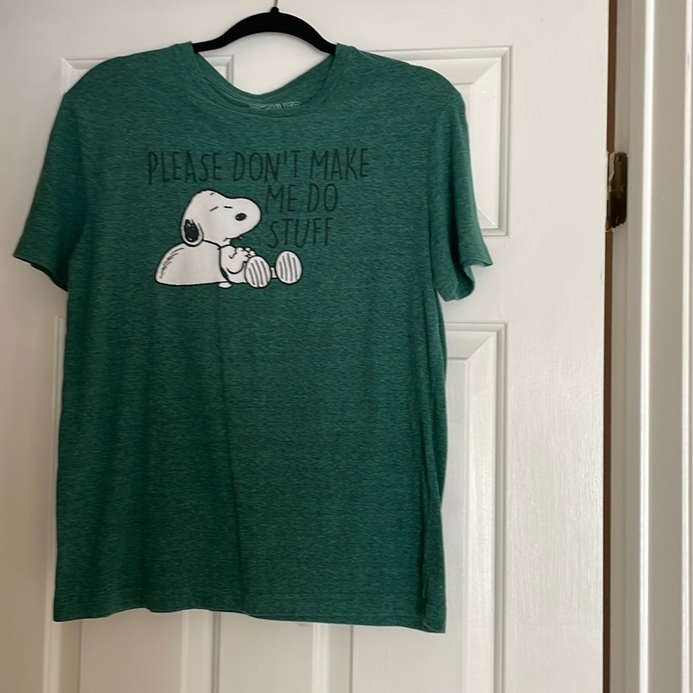Womens Green Snoopy T-shirt Size:S Brand: Peanuts